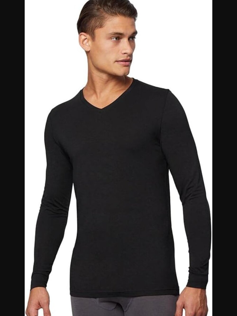 32 Degrees Heat Mens Performance Thermal Lightweight Baselayer Vneck Long Sleeve